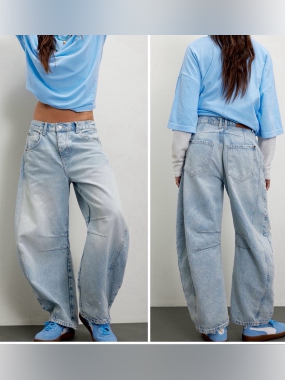 We The Free Light Blue Barrel Jeans